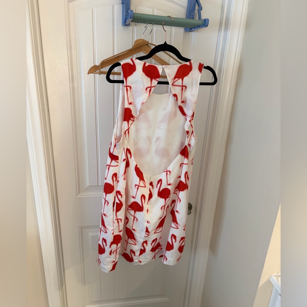 Maeve by Anthropologie flamingo mini dress